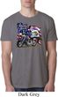 Mens Biker Shirt American Pride Motorcycle Burnout Tee T-Shirt