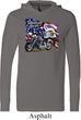 Mens Biker Shirt American Pride Motorcycle Lightweight Hoodie Tee