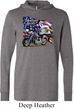 Mens Biker Shirt American Pride Motorcycle Lightweight Hoodie Tee