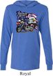 Mens Biker Shirt American Pride Motorcycle Lightweight Hoodie Tee