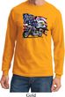 Mens Biker Shirt American Pride Motorcycle Long Sleeve Tee T-Shirt