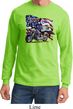 Mens Biker Shirt American Pride Motorcycle Long Sleeve Tee T-Shirt