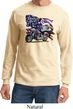 Mens Biker Shirt American Pride Motorcycle Long Sleeve Tee T-Shirt