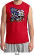 Mens Biker Shirt American Pride Motorcycle Muscle Tee T-Shirt