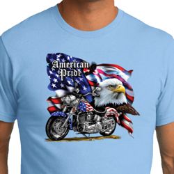 Mens Biker Shirt American Pride Motorcycle Organic Tee T-Shirt