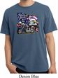 Mens Biker Shirt American Pride Motorcycle Pigment Dyed Tee T-Shirt