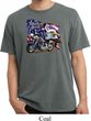 Mens Biker Shirt American Pride Motorcycle Pigment Dyed Tee T-Shirt