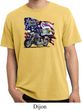 Mens Biker Shirt American Pride Motorcycle Pigment Dyed Tee T-Shirt