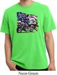 Mens Biker Shirt American Pride Motorcycle Pigment Dyed Tee T-Shirt
