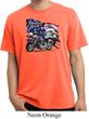 Mens Biker Shirt American Pride Motorcycle Pigment Dyed Tee T-Shirt
