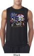 Mens Biker Shirt American Pride Motorcycle Sleeveless Tee T-Shirt