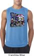 Mens Biker Shirt American Pride Motorcycle Sleeveless Tee T-Shirt