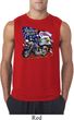 Mens Biker Shirt American Pride Motorcycle Sleeveless Tee T-Shirt