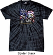 Mens Biker Shirt American Pride Motorcycle Spider Tie Dye Tee T-shirt
