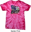 Mens Biker Shirt American Pride Motorcycle Spider Tie Dye Tee T-shirt