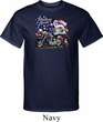 Mens Biker Shirt American Pride Motorcycle Tall Tee T-Shirt