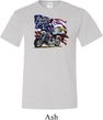 Mens Biker Shirt American Pride Motorcycle Tall Tee T-Shirt