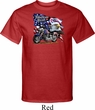 Mens Biker Shirt American Pride Motorcycle Tall Tee T-Shirt