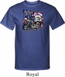 Mens Biker Shirt American Pride Motorcycle Tall Tee T-Shirt