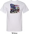 Mens Biker Shirt American Pride Motorcycle Tall Tee T-Shirt