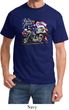 Mens Biker Shirt American Pride Motorcycle Tee T-Shirt