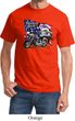 Mens Biker Shirt American Pride Motorcycle Tee T-Shirt
