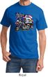 Mens Biker Shirt American Pride Motorcycle Tee T-Shirt