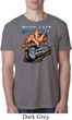 Mens Biker Shirt Built To Last Burnout Tee T-Shirt