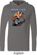 Mens Biker Shirt Built To Last Lightweight Hoodie Tee
