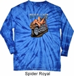 Mens Biker Shirt Built To Last Long Sleeve Tie Dye Tee T-shirt