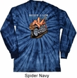 Mens Biker Shirt Built To Last Long Sleeve Tie Dye Tee T-shirt