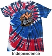 Mens Biker Shirt Built To Last Patriotic Tie Dye Tee T-shirt