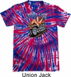 Mens Biker Shirt Built To Last Patriotic Tie Dye Tee T-shirt