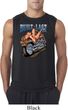 Mens Biker Shirt Built To Last Sleeveless Tee T-Shirt