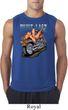 Mens Biker Shirt Built To Last Sleeveless Tee T-Shirt