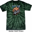 Mens Biker Shirt Built To Last Spider Tie Dye Tee T-shirt