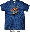 Mens Biker Shirt Built To Last Spider Tie Dye Tee T-shirt