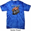 Mens Biker Shirt Built To Last Spider Tie Dye Tee T-shirt
