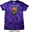 Mens Biker Shirt Built To Last Spider Tie Dye Tee T-shirt