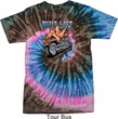 Mens Biker Shirt Built To Last Tie Dye Tee T-shirt