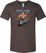 Mens Biker Shirt Built To Last Tri Blend V-neck Tee