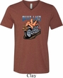 Mens Biker Shirt Built To Last Tri Blend V-neck Tee