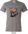 Mens Biker Shirt Built To Last Tri Blend V-neck Tee