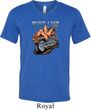 Mens Biker Shirt Built To Last Tri Blend V-neck Tee