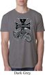 Mens Biker Shirt Chopper Cross Skeleton Burnout Tee T-Shirt