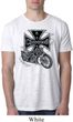 Mens Biker Shirt Chopper Cross Skeleton Burnout Tee T-Shirt