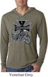 Mens Biker Shirt Chopper Cross Skeleton Lightweight Hoodie Tee T-Shirt