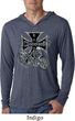 Mens Biker Shirt Chopper Cross Skeleton Lightweight Hoodie Tee T-Shirt