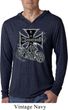 Mens Biker Shirt Chopper Cross Skeleton Lightweight Hoodie Tee T-Shirt