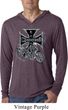 Mens Biker Shirt Chopper Cross Skeleton Lightweight Hoodie Tee T-Shirt